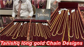 Tanishq light weight Long gold Chain collections  Long gold chain Designs  Chains  Swati nag [upl. by Hceicjow]