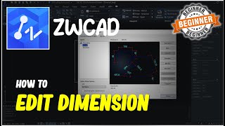 ZWCAD How To Edit Dimension [upl. by Mani393]