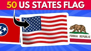 Guess The US State Flag  50 US States Quiz [upl. by Harness]