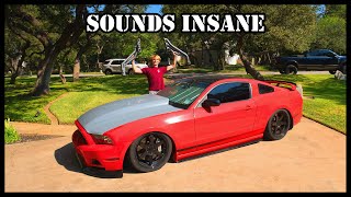 INSTALLING Long tube headers on M122 GT500 37 V6 Mustang [upl. by Niamreg]