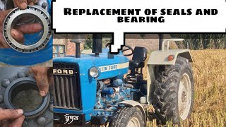 How to install new seals and bearing in rear axle of Ford 3600 tractor [upl. by Ginzburg302]