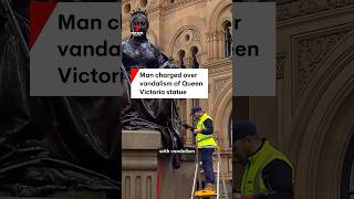 Man charged over vandalism of Queen Victoria statue in Sydneys CBD [upl. by Idissak]