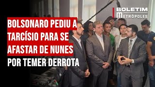 Bolsonaro pediu a Tarcísio para se afastar de Nunes por temer derrota [upl. by Ellac]