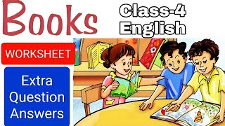 WORKSHEET Books  Class4 English Poem  Extra Questions Answers by KV Teacher [upl. by Corine]