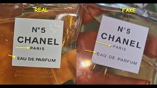 Chanel No 5 perfume real vs fake How to spot fake Chanel No 5 Paris Fragrance [upl. by Sudnac]