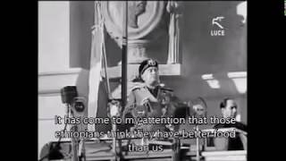 Benito Mussolinis final speech before the 2nd italoethiopian war [upl. by Anahsirk]