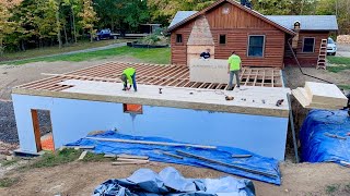 Floor Joists and Subfloor on a Walkout Basement Addition  Backfilling  House Build 10 [upl. by Guimond]