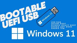 Windows 11 Bootable UEFI USB with Rofus [upl. by Uwkuhceki]