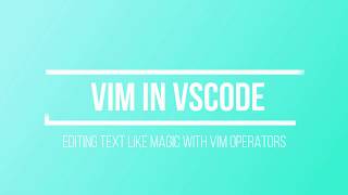 An intro to vim operators Deleting code like magic [upl. by Inalawi]