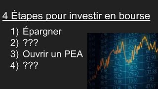 Guide 4 Étapes à suivre pour investir en bourse [upl. by Hutchison]