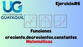 Función creciente decreciente constante  Matemáticas  Ejercicio 6 [upl. by Anerbes]