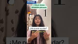 Spanish phrases YOU MUST KNOW  for Beginners 🇪🇸🗣️✨ travel spanish shorts [upl. by Ellegna]