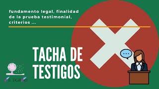 Tacha de testigos en materia laboral [upl. by Dlanar]