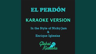 El Perdón In the Style of Nicky Jam amp Enrique Iglesias Karaoke Backing Track [upl. by Adidnac]