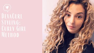 Full DevaCurl Styling Routine with Finger Curling [upl. by Elwina]