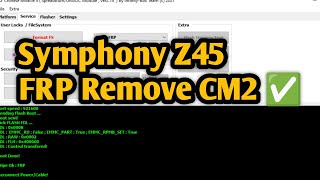 Symphony Z45 frp reset with cm2 100 done ✅ [upl. by Fife]