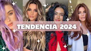 TENDENCIA 2024 COLORES DE CABELLO TINTES DE MODA PARA CABELLO 2024 CABELLOS Y ESTILOS 2024 [upl. by Nnahtebazile]