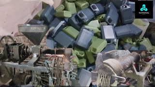 Manufacturing of recycled plastic Oil can [upl. by Harpp]