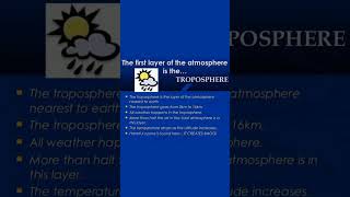 Explain the main feature of Troposphere Tropospheric  Class 6 geography ncert geography Q ampAns [upl. by Eliseo]