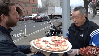 Barstool Pizza Review  The Original Grimaldis Brooklyn NY [upl. by Nnov]