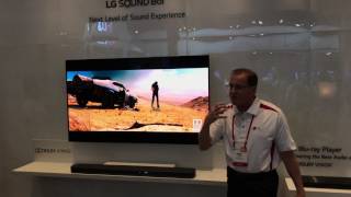 LG Dolby Atmos soundbar CES 2017 [upl. by Vachil751]