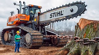 MonsterKettensäge im Wald Moderne Forstmaschinen [upl. by Mcnalley]