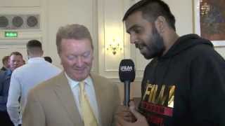 FRANK WARREN TALKS CLEVERLY KOVALEV QUIGG FROCH amp SOCIAL MEDIA  iFILM LONDON [upl. by Jojo]