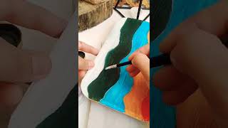 DIYhow to convert a disposable palm leaf plate into frame bestoutofwaste [upl. by Wilkens896]