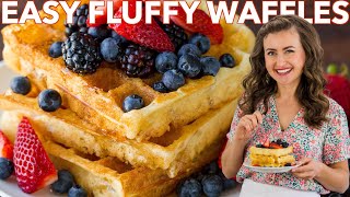 Easy Waffle Recipe  How to Make Homemade Waffles [upl. by Kries]