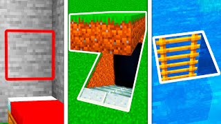 7 ENTRADAS SECRETAS FÁCEIS PARA FAZER NO MINECRAFT [upl. by Idnat]