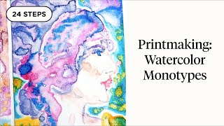 Printmaking Watercolor Monotypes AtHome Tutorial [upl. by Valora]