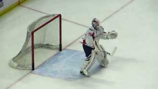 Holtby and Peters during pregame warmup at the Capitals  Senators hockey game [upl. by Stag844]