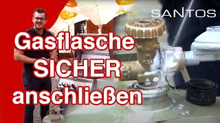 Gasflasche am Gasgrill sicher anschließen  Mit Test und Tipps  Tipps zum Grill [upl. by Audi646]