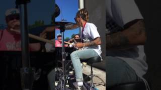 Dani Washington from Neck Deep playing serpents backstage warped tour 2017 [upl. by Airbmat244]