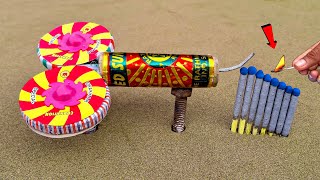 Diwali 2 Chakri And Rocket Combo Vs Matchstick Chain Reaction Domino  Crackers Amazing Experiment😱 [upl. by Flss]