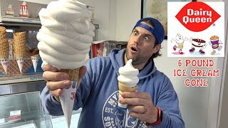 The GIANT 6 Pound Dairy Queen Ice Cream Cone Challenge  LA BEAST [upl. by Harneen]