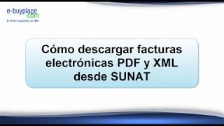 Facturas electrónicas desde SUNAT [upl. by Ajnos]