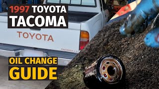 1995 to 2004 Toyota Tacoma 24L 1st Gen Oil Change Guide [upl. by Joyan770]