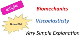 Viscoelasticity in Tamil  Biomechanics in Tamil [upl. by Cly]