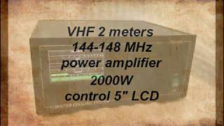 VHF 2m 144148 MHz 2000W BLF188XR 2 pcs water cooling with control 5quot LCD [upl. by Amara]