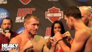 UFC 117 Silva vs Sonnen Weigh In Highlights [upl. by Anorahs364]