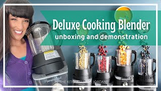 Pampered Chef Deluxe Cooking Blender Unboxing and Demonstration were making peanut butter 2021 [upl. by Ezequiel]