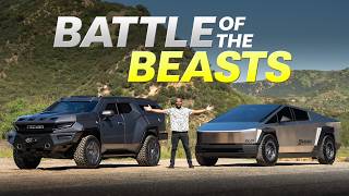 Tesla Cybertruck VS Rezvani Vengeance Battle Of The BEASTS  4K [upl. by Meris]