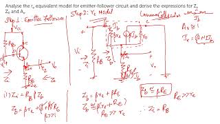 Emitter follower re model Few Minutes Learning [upl. by Burger973]