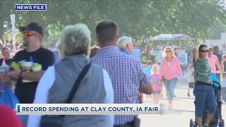 Record Spending At Clay County IA Fair [upl. by Eckblad]