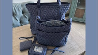 Vera Bradley Moonlight Navy 2024 compared to the older version amp other shades of denim  chambray [upl. by Llebana926]