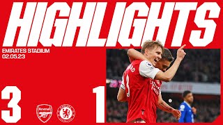 HIGHLIGHTS  Arsenal vs Chelsea 31  Odegaard 2 Gabriel Jesus [upl. by Akinuahs]