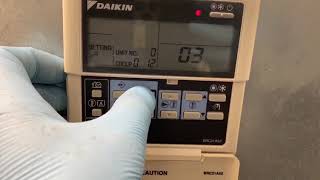 Daikin BRC21A52 on HXHD125A7V1B How to Set AirNet Address and field Settings [upl. by Macario]