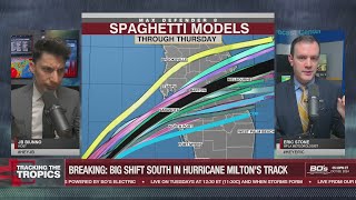 BIG SHIFT IN MILTONS TRACK Major Hurricane Milton track update  Tracking the Tropics [upl. by Irafat]