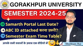 DDU Semester Exam 202425  Samarth Portal Last Date  DDU Semester Exam 2024 Time Table amp Exam Date [upl. by Mooney]